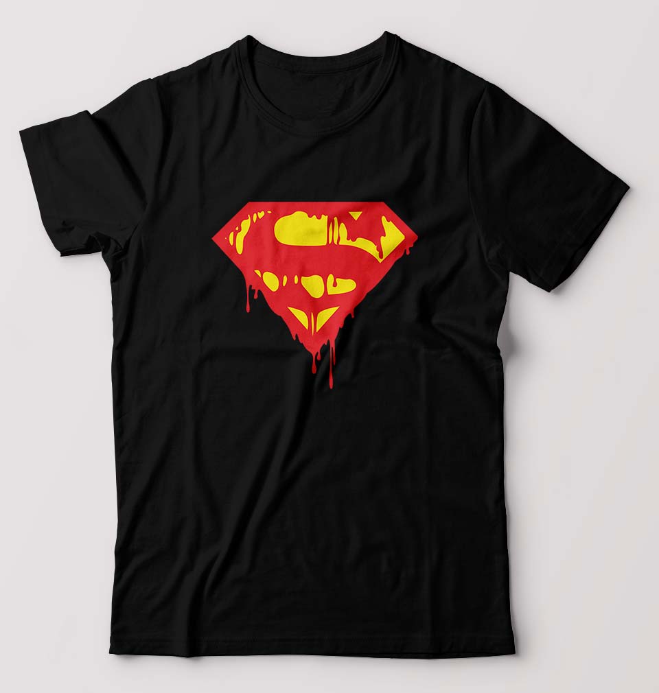 Superman T-Shirt for Men-S(38 Inches)-Black-Ektarfa.online