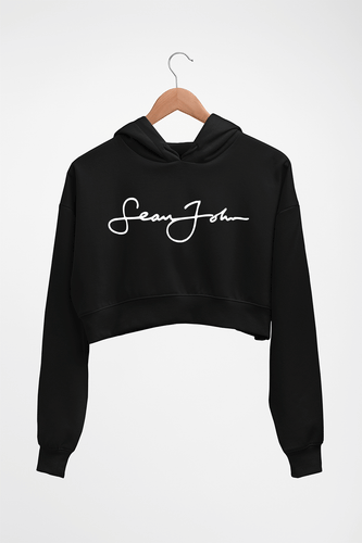 Sean John Crop HOODIE FOR WOMEN-Black-Ektarfa.online
