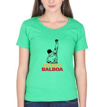 Load image into Gallery viewer, Rocky Balboa T-Shirt for Women-Flag Green-Ektarfa.online
