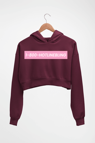 Drake Crop HOODIE FOR WOMEN-Maroon-Ektarfa.online