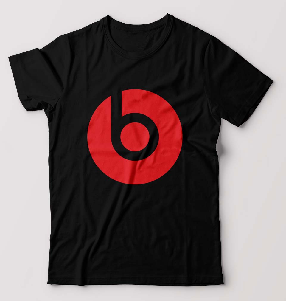 Beats T-Shirt for Men-S(38 Inches)-Black-Ektarfa.online