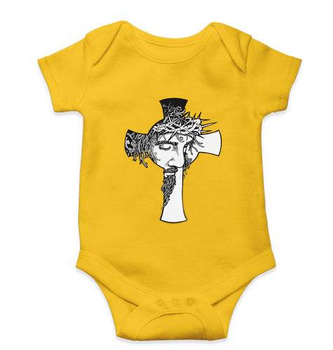 Jesus Kids Romper For Baby Boy/Girl-Yellow-Ektarfa.online