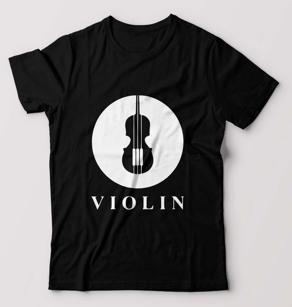 Violin T-Shirt for Men-Black-Ektarfa.online