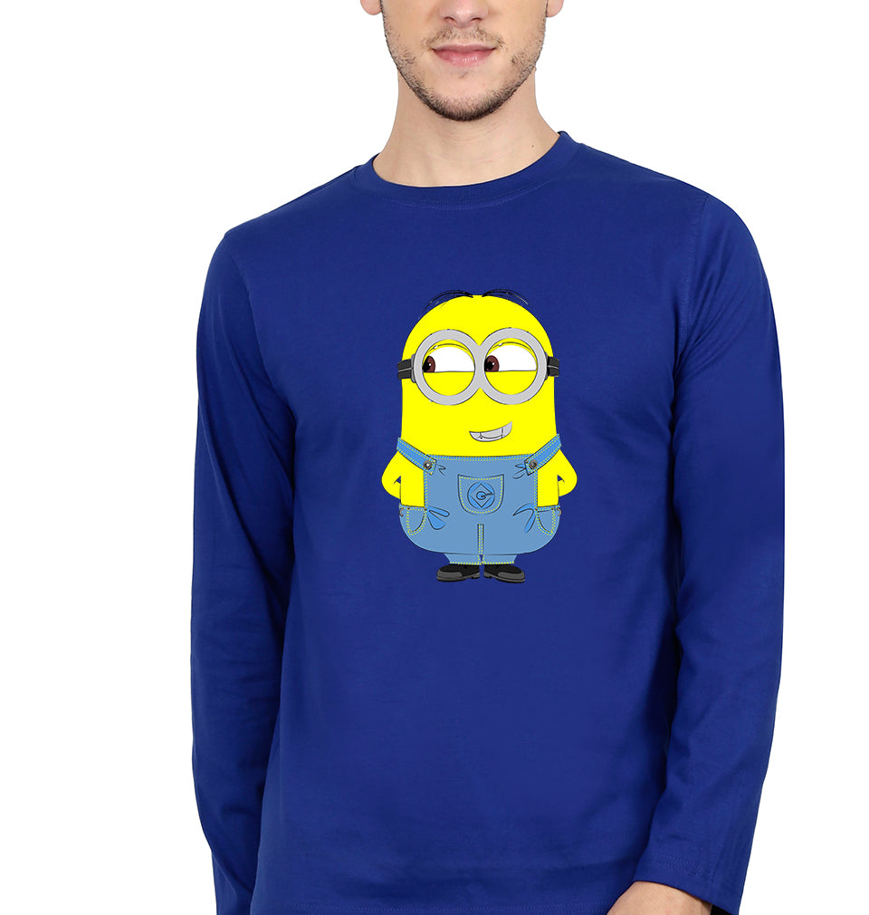 Minion Full Sleeves T-Shirt for Men-Royal Blue-Ektarfa.online