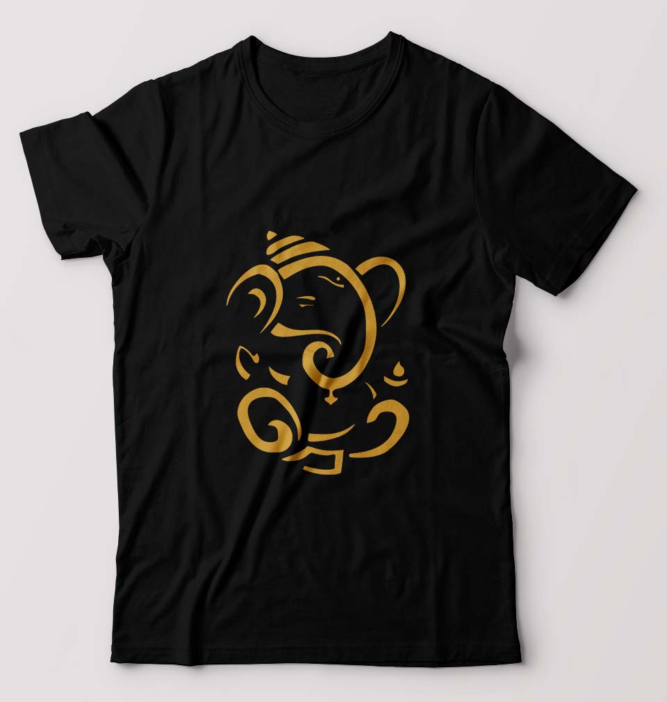 Ganpati JI(Ganesh) T-Shirt for Men-Black-Ektarfa.online
