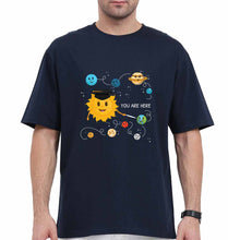 Load image into Gallery viewer, Solar System Oversized T-Shirt for Men-Navy Blue-Ektarfa.online
