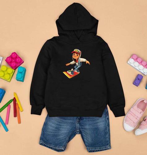Subway Surfers Kids Hoodie for Boy/Girl-Black-Ektarfa.online