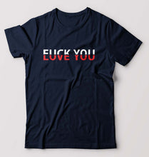 Load image into Gallery viewer, Fuck-Love You T-Shirt for Men-Navy Blue-Ektarfa.online
