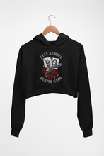 Load image into Gallery viewer, Guns N&#39; Roses Crop HOODIE FOR WOMEN-Black-Ektarfa.online
