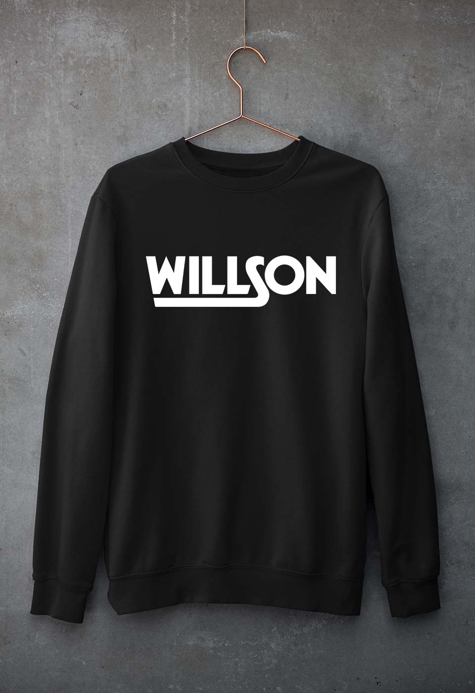 Wilson Unisex Sweatshirt for Men/Women-Black-Ektarfa.online