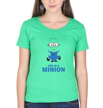 Load image into Gallery viewer, Minion T-Shirt for Women-XS(32 Inches)-Flag Green-Ektarfa.online
