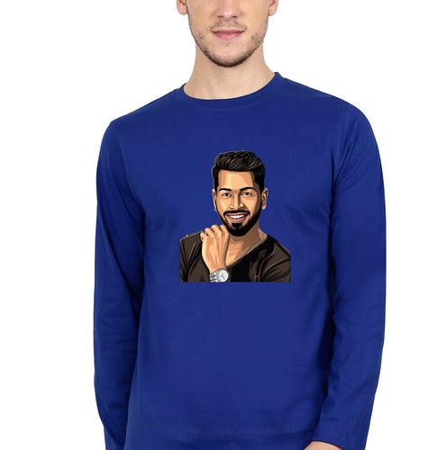 Hardik Pandya Full Sleeves T-Shirt for Men-Royal Blue-Ektarfa.online