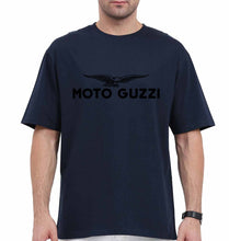 Load image into Gallery viewer, Moto Guzzi Oversized T-Shirt for Men-Navy Blue-Ektarfa.online
