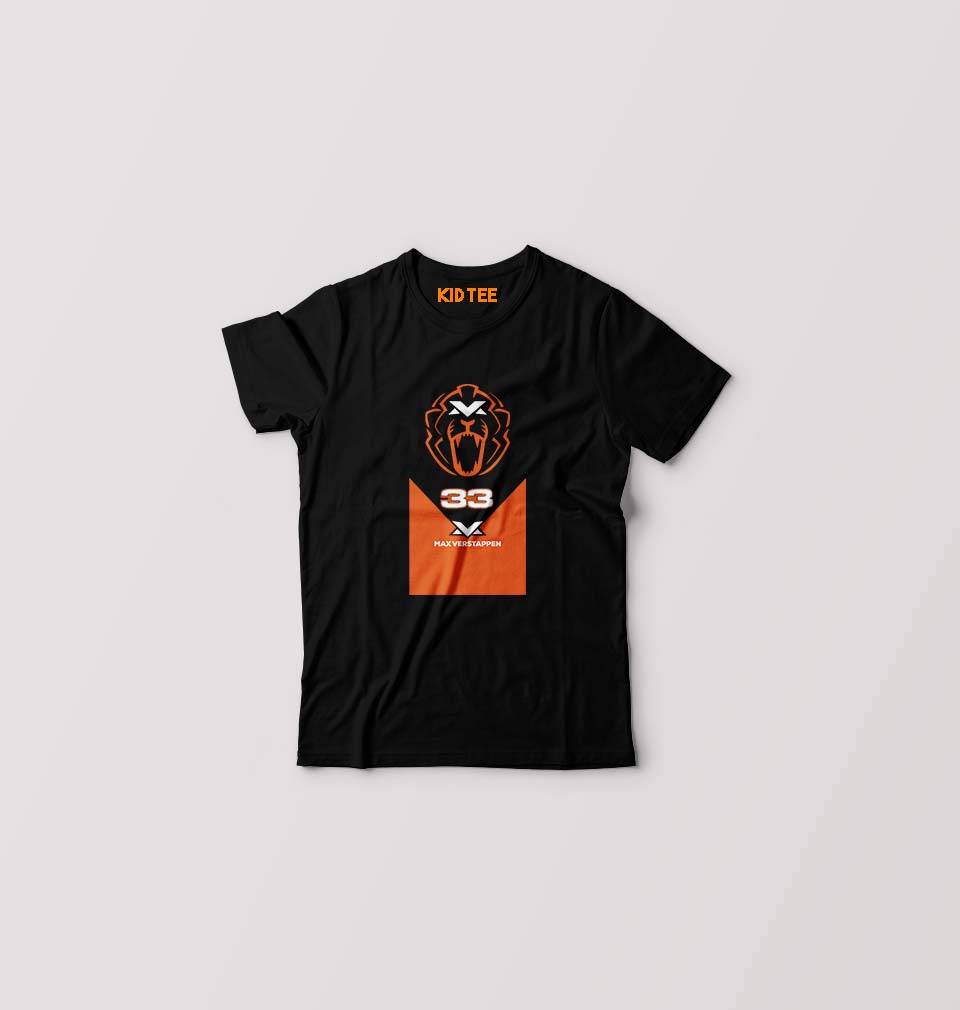 Max Verstappen Kids T-Shirt for Boy/Girl-0-1 Year(20 Inches)-Black-Ektarfa.online