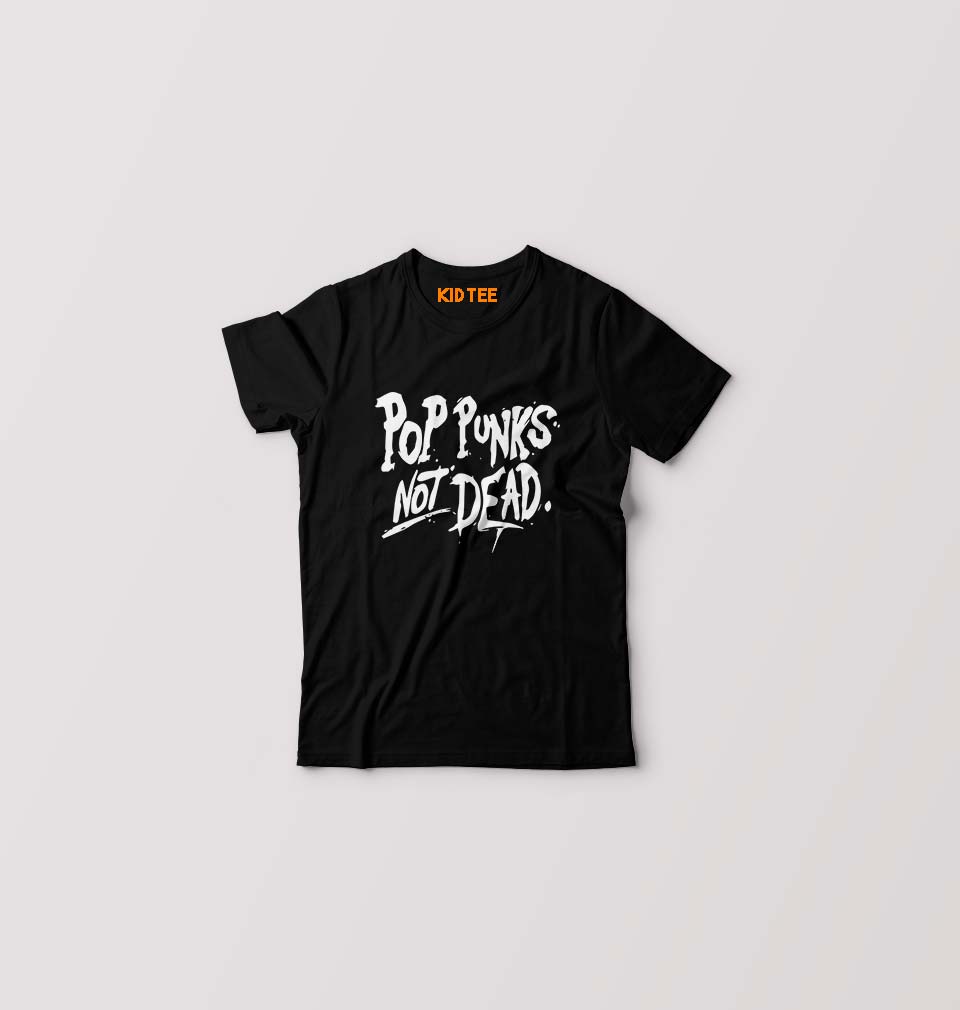 Pop Punks Not Dead Kids T-Shirt for Boy/Girl-Black-Ektarfa.online