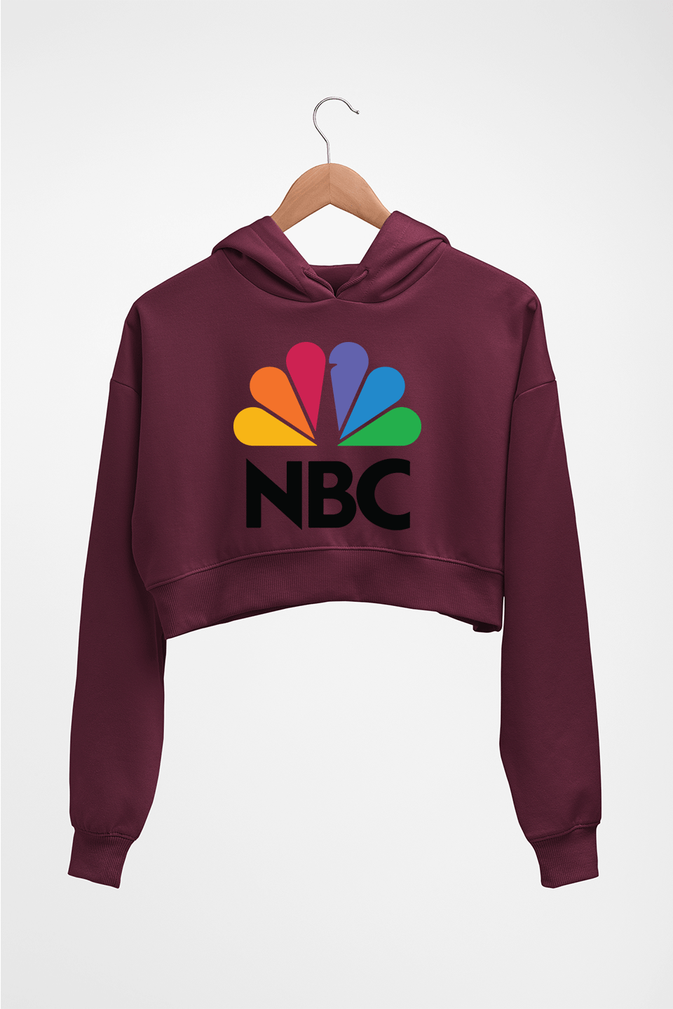NBC Crop HOODIE FOR WOMEN-Maroon-Ektarfa.online