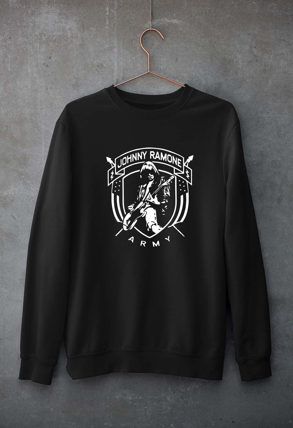 Ramones Unisex Sweatshirt for Men/Women-S(40 Inches)-Black-Ektarfa.online