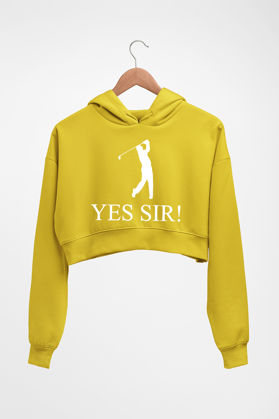 Jack Nicklaus Crop HOODIE FOR WOMEN-Mustard Yellow-Ektarfa.online