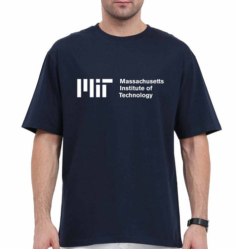 MIT Oversized T-Shirt for Men-Navy Blue-Ektarfa.online