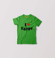 Load image into Gallery viewer, I Love Egypt Kids T-Shirt for Boy/Girl-Flag Green-Ektarfa.online
