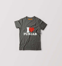 Load image into Gallery viewer, I Love Punjab Kids T-Shirt for Boy/Girl-Charcoal-Ektarfa.online
