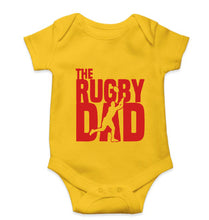 Load image into Gallery viewer, Rugby Dad Kids Romper For Baby Boy/Girl-0-5 Months(18 Inches)-Yellow-Ektarfa.online
