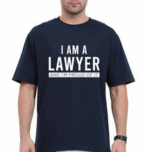 Load image into Gallery viewer, Lawyer Oversized T-Shirt for Men-Navy Blue-Ektarfa.online

