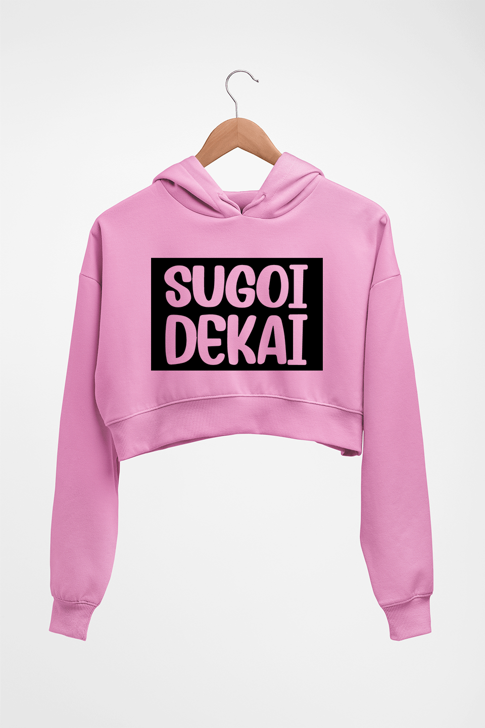 Sugoi Dekai Crop HOODIE FOR WOMEN-Light Baby Pink-Ektarfa.online
