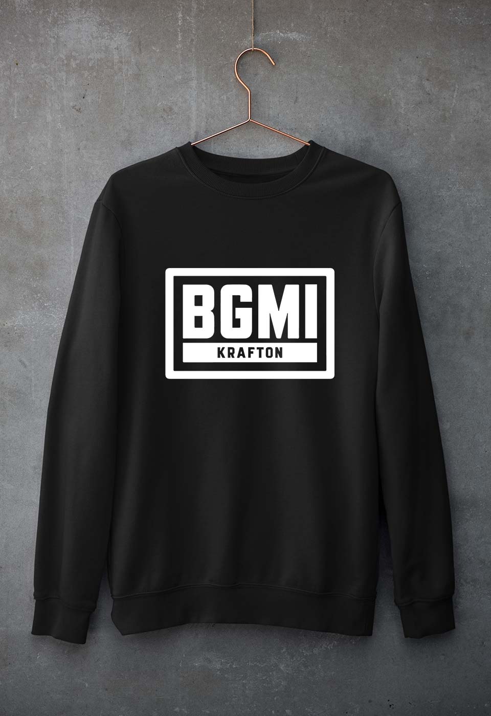 Battlegrounds Mobile India (BGMI) Unisex Sweatshirt for Men/Women-Black-Ektarfa.online