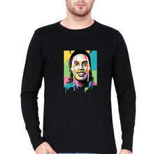 Load image into Gallery viewer, Ronaldinho Full Sleeves T-Shirt for Men-S(38 Inches)-Black-Ektarfa.online
