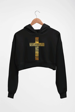 Load image into Gallery viewer, Christian Crop HOODIE FOR WOMEN-Black-Ektarfa.online
