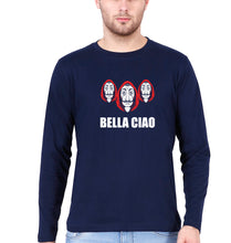 Load image into Gallery viewer, Money Heist Bella Ciao Full Sleeves T-Shirt for Men-Navy Blue-Ektarfa.online

