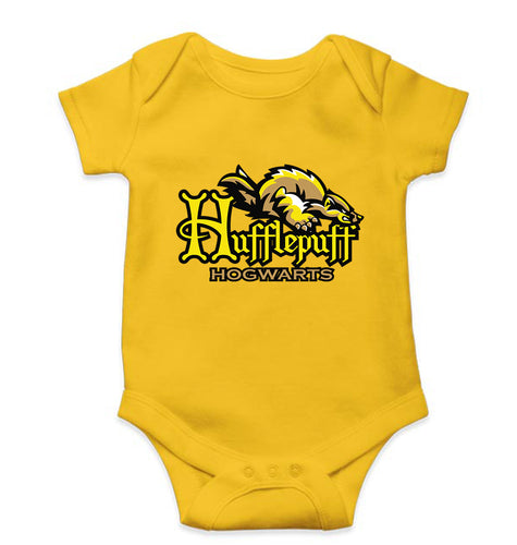 Hufflepuff Harry Potter Kids Romper For Baby Boy/Girl-0-5 Months(18 Inches)-Yellow-Ektarfa.online