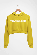 Load image into Gallery viewer, El Madrileño Crop HOODIE FOR WOMEN-Mustard Yellow-Ektarfa.online
