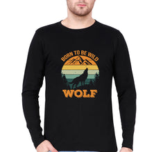 Load image into Gallery viewer, Wolf Full Sleeves T-Shirt for Men-Black-Ektarfa.online
