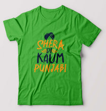 Load image into Gallery viewer, Punjabi T-Shirt for Men-S(38 Inches)-flag green-Ektarfa.online
