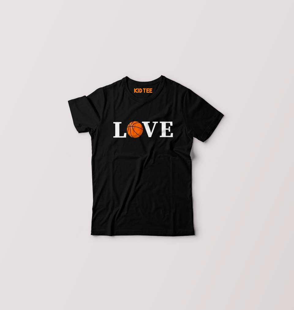 NBA Basketball Love T-Shirt for Boy/Girl-Black-Ektarfa.online