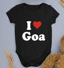 Load image into Gallery viewer, I Love Goa Kids Romper For Baby Boy/Girl-0-5 Months(18 Inches)-Black-Ektarfa.online
