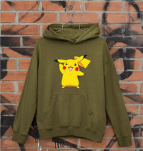 Load image into Gallery viewer, Pikachu Unisex Hoodie for Men/Women-S(40 Inches)-Olive Green-Ektarfa.online
