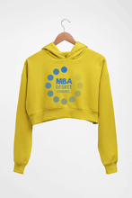 Load image into Gallery viewer, MBA Crop HOODIE FOR WOMEN-Mustard Yellow-Ektarfa.online
