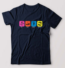 Load image into Gallery viewer, Badminton T-Shirt for Men-Navy Blue-Ektarfa.online
