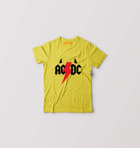 ACDC Kids T-Shirt for Boy/Girl-Yellow-Ektarfa.online