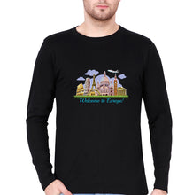 Load image into Gallery viewer, Welcome to Europe Full Sleeves T-Shirt for Men-Black-Ektarfa.online
