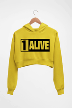 Load image into Gallery viewer, PUBG 1 Alive Crop HOODIE FOR WOMEN-Mustard Yellow-Ektarfa.online
