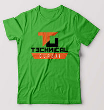Load image into Gallery viewer, Technical Guruji(Gaurav Chaudhary) T-Shirt for Men-S(38 Inches)-flag green-Ektarfa.online
