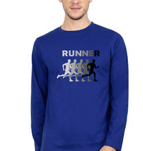Load image into Gallery viewer, Runner Running Full Sleeves T-Shirt for Men-Royal Blue-Ektarfa.online
