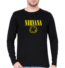 Load image into Gallery viewer, Nirvana Full Sleeves T-Shirt for Men-Black-Ektarfa.online
