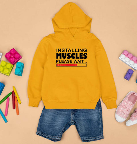 Gym Kids Hoodie for Boy/Girl-Mustard Yellow-Ektarfa.online