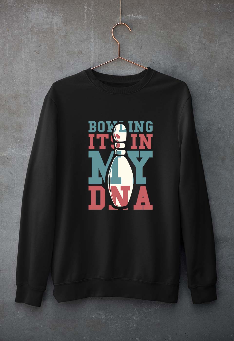 Bowling Unisex Sweatshirt for Men/Women-Black-Ektarfa.online