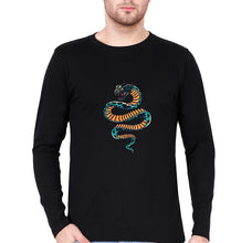 Load image into Gallery viewer, Snake Full Sleeves T-Shirt for Men-Black-Ektarfa.online
